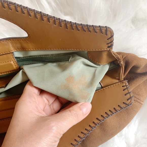 Cole Haan Brown Suede Leather Clutch 👛 Purse - Picture 6 of 7